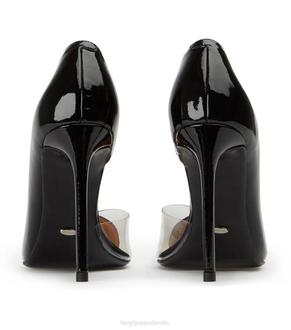 Stöckelschuhe| de Tony Bianco Frauen Ich liebe Absätze schwarzes Lackleder/klares Vinylit 4624202